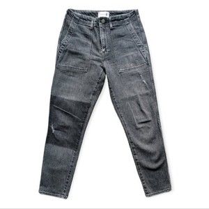 SUNDRY by Anthropologie Black denim jeans heart patch size 26